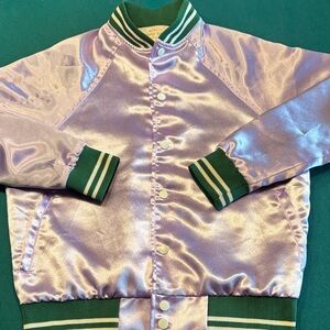 Tuesday of California Satin Lavender Bomber Jacket w/ embroidery, Rare , S , $52